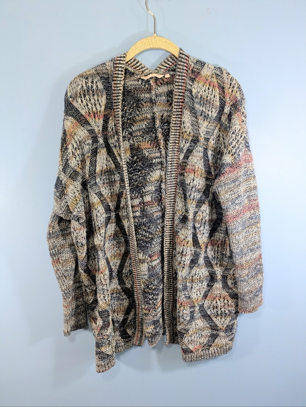 Soft Surroundings Textured Longer Length Open Cardigan Sweater